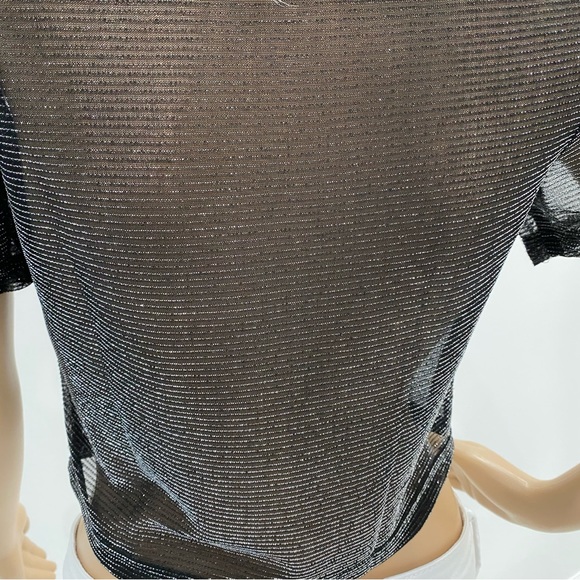 Sheer Red Crop Top Silver Plate main image 0